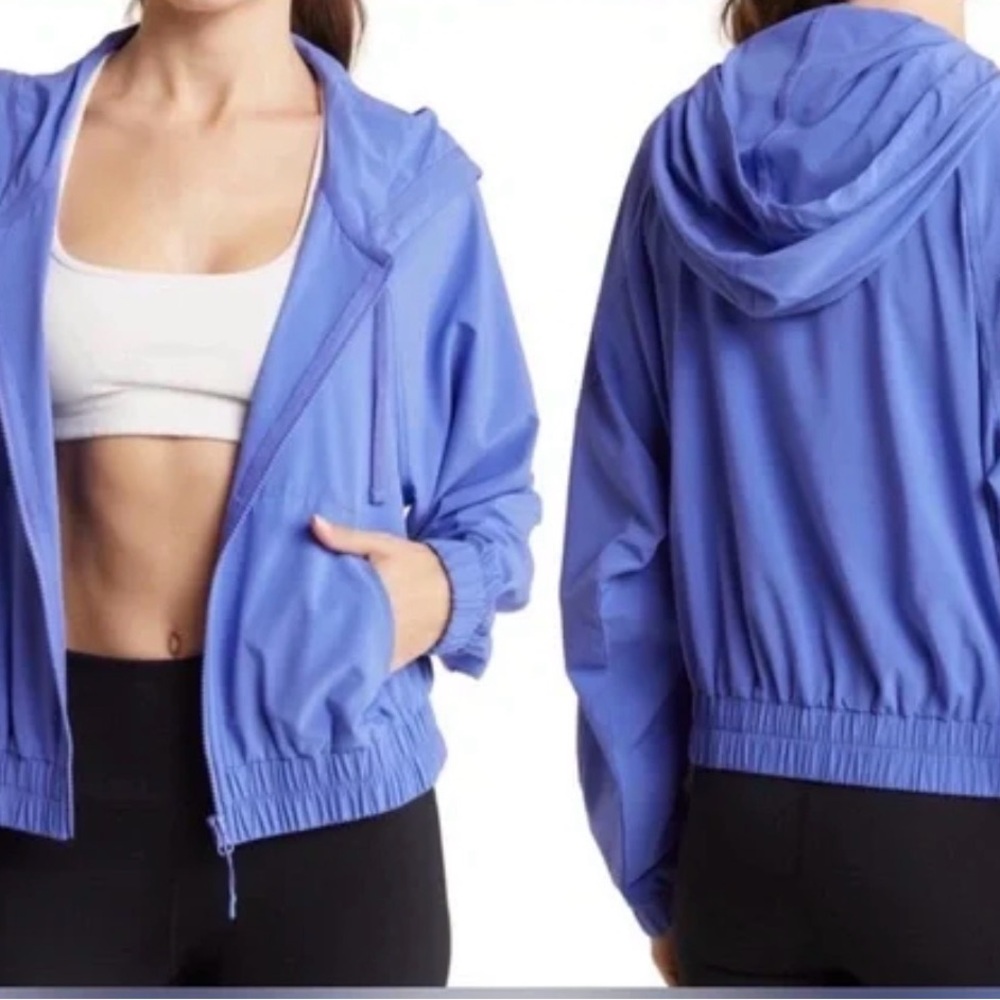 Z by Zella Interval woven full zip cropped jacket